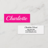 トレンディーミニマルモダンシンプルピンク スキニー名刺 (正面/裏面)