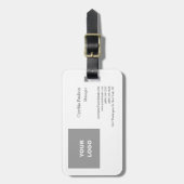 トレンディーミニマルモダンリストのロゴの追加 ラゲッジタグ (正面縦)