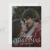 トレンディーミニマルモダンリストフォトクリスマスカード シーズンカード (正面)
