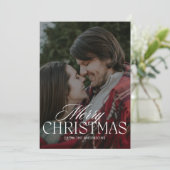 トレンディーミニマルモダンリストフォトクリスマスカード シーズンカード (スタンド正面)
