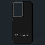 トレンディーミニマルモダンリストブラックスクリプト名前をカスタムする SAMSUNG GALAXY S21 ULTRAケース<br><div class="desc">モノクロシンプルの白黒を打ち付けカジュアルるスクリプトフォントにおける名前をカスタムするタイポグラフィデザイン。ミニマリストに最適なアイテム。トレンドは、任意の大事な行事の贈り物またはアクセサリーに相当する。世界の旅行、職人の伝統、アートやファッションのトレンドに情熱を注ぐ先見性のある表面パターンアーティスト、プロダクトデザイナー、起業家であるデブラ・バレンシアはポップ・アートの、カリフォルニアのスタイルを独自のブランドとして確立している。彼女のカラフルのシックな製品はライセンスライフスタイル市場で見られ、スタイル、ファッション、女性らしさを愛する女性に訴える。このブランドは、ギフト、文房具、工芸品、織物、家庭用品、ファッションアクセサリー、美しいの50以上のメーカーにライセンスを取得している。Debraの製品、クラス、およびデザインサービスの詳細については、www.debravalencia.comを参照連絡してください。</div>