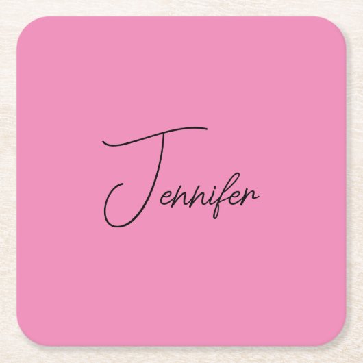 トレンディーミニマルモダンリストプシンプルラン色 スクエアペーパーコースター (正面)