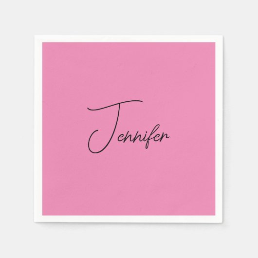 トレンディーミニマルモダンリストプシンプルラン色 スタンダードカクテルナプキン (正面)