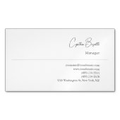 トレンディーミニマルモダンリストプレーンシンプルテンプレート マグネット名刺 (正面)