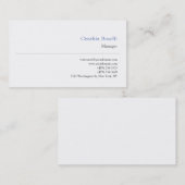 トレンディーミニマルモダンリストプレーンシンプルテンプレート 名刺 (正面/裏面)