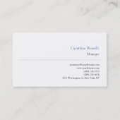 トレンディーミニマルモダンリストプレーンシンプルテンプレート 名刺 (正面)