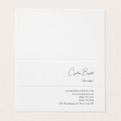 トレンディーミニマルモダンリストプレーンシンプルテンプレート 名刺 (外部フラット)