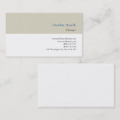 トレンディーミニマルモダンリストプレーンシンプルテンプレート 名刺 (正面/裏面)