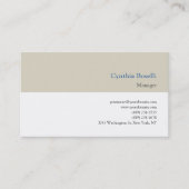 トレンディーミニマルモダンリストプレーンシンプルテンプレート 名刺 (正面)