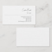 トレンディーミニマルモダンリストプレーンシンプルテンプレート 名刺 (正面/裏面)