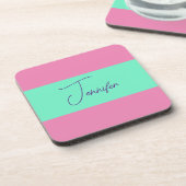 トレンディーミニマルモダンリストプレーンシンプルパステルカラー コースター (左側)