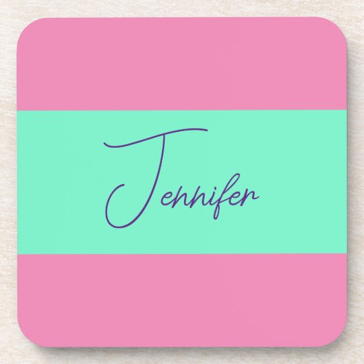 トレンディーミニマルモダンリストプレーンシンプルパステルカラー コースター (正面)