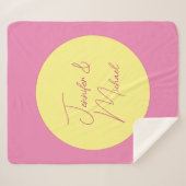 トレンディーミニマルモダンリストプレーンシンプルパステルカラー シェルパブランケット (正面(横))