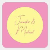 トレンディーミニマルモダンリストプレーンシンプルパステルカラー スクエアシール (正面)