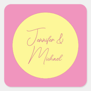 トレンディーミニマルモダンリストプレーンシンプルパステルカラー スクエアシール