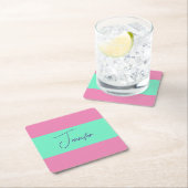 トレンディーミニマルモダンリストプレーンシンプルパステルカラー スクエアペーパーコースター (インサイチュ)