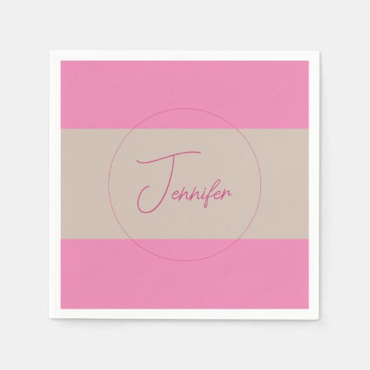 トレンディーミニマルモダンリストプレーンシンプルパステルカラー スタンダードカクテルナプキン (正面)