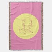 トレンディーミニマルモダンリストプレーンシンプルパステルカラー スローブランケット (正面縦)