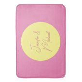 トレンディーミニマルモダンリストプレーンシンプルパステルカラー バスマット (正面縦)