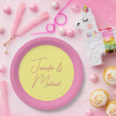 トレンディーミニマルモダンリストプレーンシンプルパステルカラー ペーパープレート (パーティー)