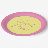 トレンディーミニマルモダンリストプレーンシンプルパステルカラー ペーパープレート (アングル)