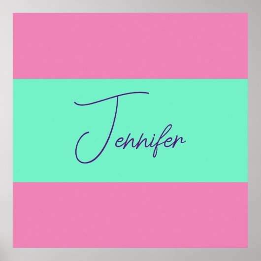 トレンディーミニマルモダンリストプレーンシンプルパステルカラー ポスター (正面)