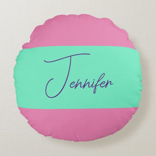 トレンディーミニマルモダンリストプレーンシンプルパステルカラー ラウンドクッション (正面)