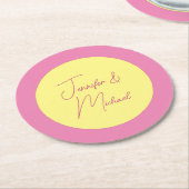 トレンディーミニマルモダンリストプレーンシンプルパステルカラー ラウンドペーパーコースター (アングル)