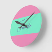 トレンディーミニマルモダンリストプレーンシンプルパステルカラー ラウンド壁時計 (傾斜)