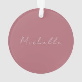 トレンディーミニマルモダンリスト手書きバラ金ゴールド オーナメント (裏面)