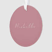 トレンディーミニマルモダンリスト手書きバラ金ゴールド オーナメント (正面)