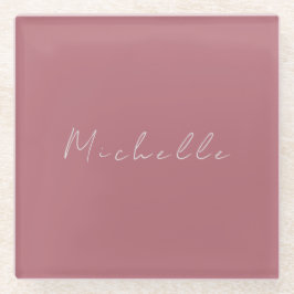 トレンディーミニマルモダンリスト手書きバラ金ゴールド ガラスコースター