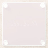 トレンディーミニマルモダンリスト手書きバラ金ゴールド ガラスコースター (裏面)