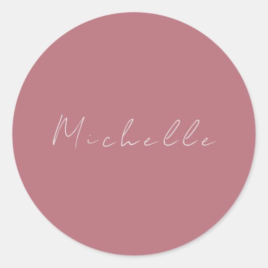 トレンディーミニマルモダンリスト手書きバラ金ゴールド ラウンドシール (正面)