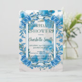 トレンディーミニマルヴィンテージアンティークブライダルシャワー 招待状 (スタンド正面)