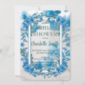 トレンディーミニマルヴィンテージアンティークブライダルシャワー 招待状 (正面)