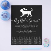 トレンディーミニマル白黒ドッググルーミング チラシ (シングル)