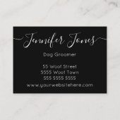 トレンディーミニマル白黒ドッググルーミング  名刺 (裏面)