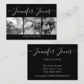 トレンディーミニマル白黒ドッググルーミング  名刺 (正面/裏面)