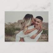 トレンディーミニマル結婚主義詳細 エンクロージャーカード (裏面)