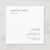 トレンディーミニモダンマリストシンプルデザインテンプレート スクエア名刺 (裏面)