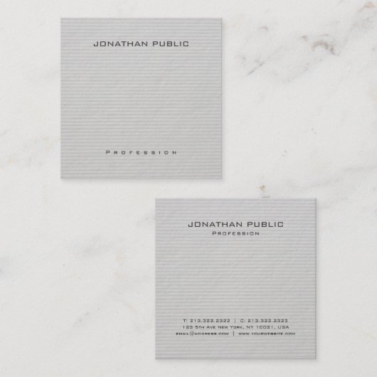 トレンディーミニモダンマリストプロフェッショナル スクエア名刺 (正面/裏面)
