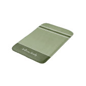 トレンディーミュートセージストライプ- Bath Mat バスマット (アングル)
