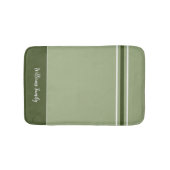トレンディーミュートセージストライプ- Bath Mat バスマット (正面)