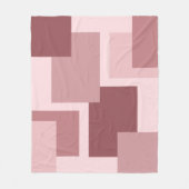 トレンディームーブトープ埃のバラカラーブロックパターン フリースブランケット (正面)