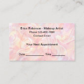 トレンディーメイクアップアーティストアポイントメント名刺 予約カード (正面)