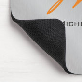 トレンディーメイクアップアーティストシルバーグレーオレンジモノグラム マウスパッド (コーナー)