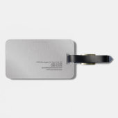 トレンディーメイクアップアーティストシルバーグレーオレンジモノグラム ラゲッジタグ (裏面横)