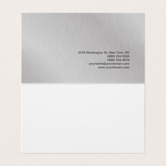 トレンディーメイクアップアーティストシルバーグレーオレンジモノグラム 名刺 (内部フラット)