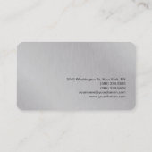 トレンディーメイクアップアーティストシルバーグレーオレンジモノグラム 名刺 (裏面)